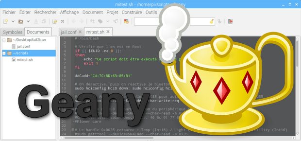 Raspberry Pi : Geany, un éditeur de texte avec coloration syntaxique